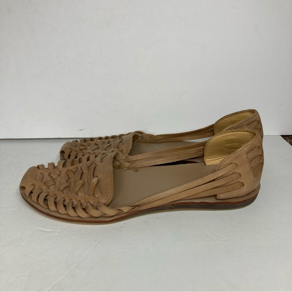 Nisolo Womens Huarache Sandal Flats Artisanal Almond size 9 Leather Upper - Picture 7 of 16